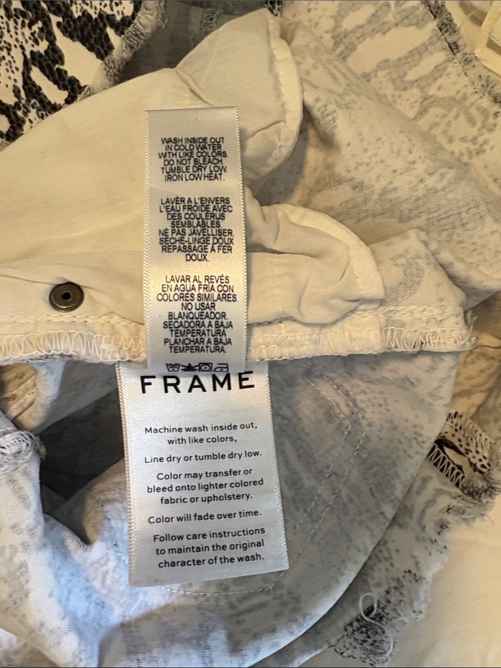 Frame Denim Python Print Mini Skirt - Picture 5 of 5